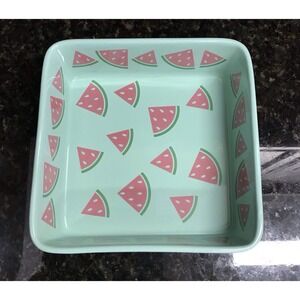 Temptations by Tara Watermelon Bakeware Summer Green Casserole Dish 7'"
